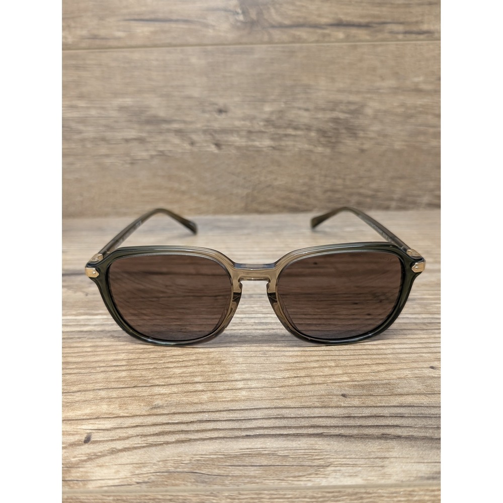 Coach HC8383U CL912‎ Transparent Green Tan Sunglasses 55-18-145 w Case